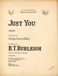 Just You by Madge Marie Miller and H. T. Burleigh