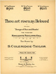 Thou Art Risen, My Beloved by S. Coleridge-Taylor and Marguerite Radclyffe-Hall