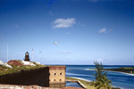 Helicopter Over Fort Jefferson Dry Tortugas Oct 1956