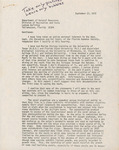 Correspondence: Michael E. Stuart to Florida Department of Natural Resources, September 29, 1972 by Michael E. Stuart