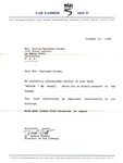 Letter from Dr. Robert Rozett to Alicia.