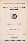 Program, Altrusa Club of Tampa, Installation of Officers, 1953-1968 by Altrusa Club of Tampa, Florida