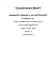 Altrusa Club of Tampa, Florida nomination for the Mamie L Bass Service Award, 2015 by Altrusa Club of Tampa, Florida