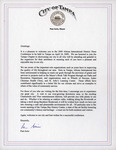 Letter from the Mayor for the Altrusa International District Three Conference, Tampa, Florida, 2009 by Pam Iorio