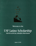 Program for USF Latino Scholarship Annual Award, Tampa, Florida, August 22, 2000 by University of South Florida