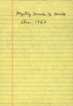 Loose Sheet of Paper, Mystery Member of Month, 1963 by Altrusa Club of Tampa, Florida