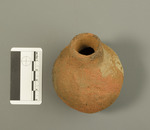 Huaca Soto Ceramic Pear Bottle with Irregular Design