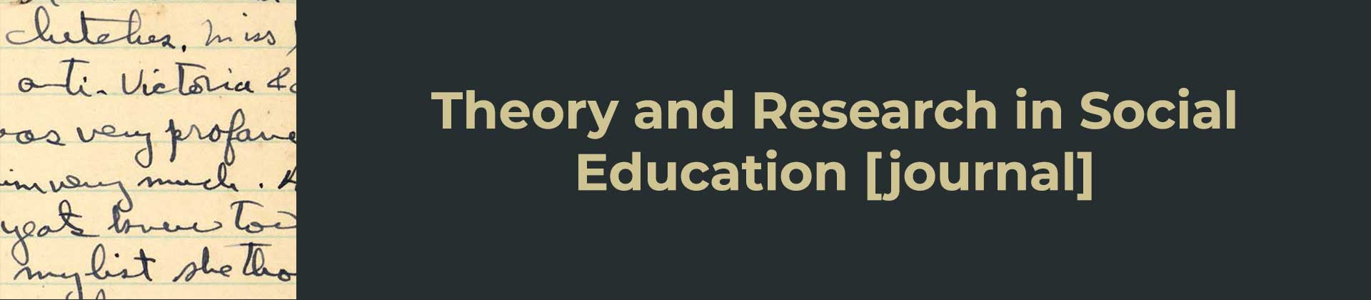 Theory and Research in Social Education
