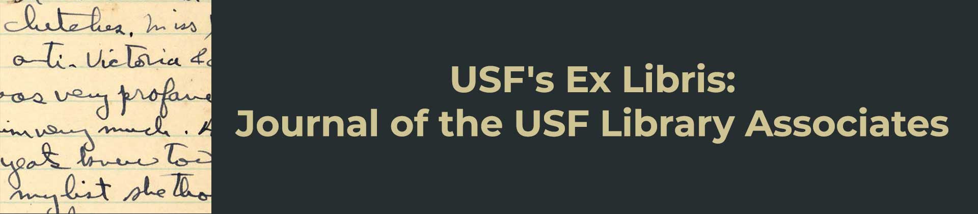 USF’s Ex Libris:  Journal of the USF Library Associates
