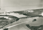 black-and-white Aerial View of Doyle E. Carlton Bridge, A by Burgert Brothers