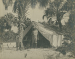 Fred Schultz and Dog at Whiskey Stump Camp, A by Unknown