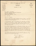 Letter, Myron Gibbons to Jim Callaghan, Bird Key, November 11, 1969