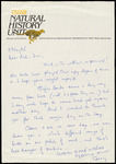 Correspondence, Tony Soper to Rich Paul, 'Birdwatch' in Florida, May 11, 1986