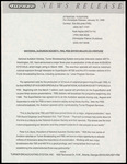 News Release, 'Audubon Specials' Co-Venture, January 10, 1986