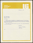 Letter, Joyce Anton to Frank Dunstan, 'Just Between Us' Appearance, October 15, 1976 by Joyce Anton