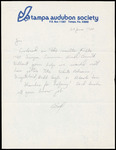 Letter, Unknown to Jim Rodgers, Tampa Summer Bird Census, June 7, 1980 by Unknown