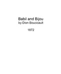 Babil and Bijou by Dion Boucicault and Covent Garden Theatre
