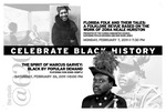 Postcard, Celebrate Black History: Florida Folk and Their Tales and The Spirit of Marcus Garvey by Phyllis McEwan, Studio at 620, The Florida Humanities Council, Zora Neale Hurston, Ron Bobb-Semple, and Marcus Garvey