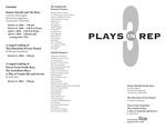 Program, Three Plays in Rep, 2006 by Studio at 620, Bob Devin Jones, Athol Fugard, Gregg Jones, Trisch Kelly, Mark Stein, Rhonda Sonneberg, Lenard Williams, Jordan Stoval, Gregg Jones, and Benjamin Verhulst