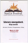 Program, SunLit Festival, 2016 by Studio@620, St. Petersburg Arts Alliance, Keep St. Pete Lit, Florida Antiquarian Book Fair, St. Petersburg Library System, Friends of the Johnson, St. Petersburg Shakespeare Festival, Dr. Carter G. Woodson African American Museum, Peter Gallagher, The Palladium, and Kristy Anderson