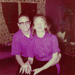 Bobby and Mary in matching shirts by Bobby 1923-2008 Smith
