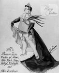 Christmas card with caricature of Princess Lena