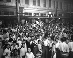 Crowd of Men and Boys on 7th Avenue Outside of the Ybor Furniture Co., June 15, 1929 by Burgert Brothers