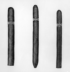 Advertisement photograph featuring three Bering cigars by Burgert Brothers
