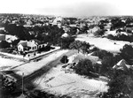 Aerial view of a Tampa neighborhood at the corner of Florida and Madison Avenue by Burgert Brothers