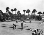 Croquet Players and Spectators Near Mirror Lake in St. Petersburg by Burgert Brothers