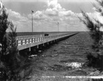 Car Driving West Across the Gandy Bridge Viewed from Old Tampa Bay, July 10, 1934