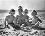 Children Playing on the Beach at Punta Gorda by Burgert Brothers