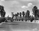 Automobile Driving in Front of the Palace of Florence on Davis Boulevard by Burgert Brothers