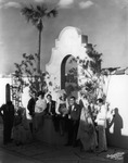 Four Couples Pose in Costume Outside of the Davis Islands Country Club During La Verbena Del Tabaco Festival by Burgert Brothers