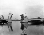 Lafayette Street Bridge in a raised position by Burgert Brothers
