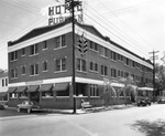Hotel Puritan, 301 Plant Avenue, East Facade, and Platt Street Restaurant Entrance, North Façade, July 20, 1950