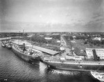 Ships at the Mallory Line Docks at the end of Franklin Street by Burgert Brothers