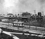 Trolley car at the intersection of 12th Avenue and 20th Street by Burgert Brothers
