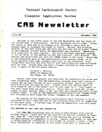 CAS Newsletter by National Speleological Society (Computer Applications Section)