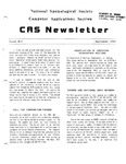 CAS Newsletter, Issue 12, September 1983 by Robert Hoke