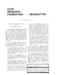 Cave Research Foundation Newsletter, June 1981