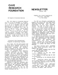 Cave Research Foundation Newsletter, October 1981