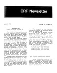 Cave Research Foundation Newsletter, Volume 13, No. 3, August 1985