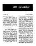 Cave Research Foundation Newsletter, Volume 13, No. 4, November 1985