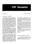 Cave Research Foundation Newsletter, Volume 14, No. 1, February 1986