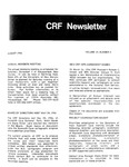 Cave Research Foundation Newsletter, Volume 14, No. 3, August 1986
