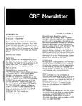 Cave Research Foundation Newsletter, Volume 14, No. 4, November 1986