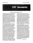 Cave Research Foundation Newsletter, Volume 16, No. 4, November 1988