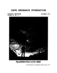 Cave Research Foundation Newsletter, Volume 33, No. 4, November 2005