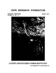 Cave Research Foundation Newsletter, Volume 35, No. 3, August 2007